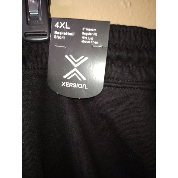 NWT Xersion 8 inseam regular fit 4XL men's basketball shorts black logo - Picture 5 of 6
